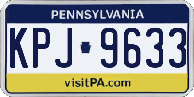 PA license plate KPJ9633