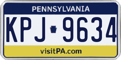 PA license plate KPJ9634