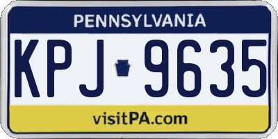 PA license plate KPJ9635