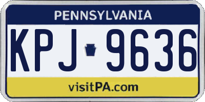PA license plate KPJ9636