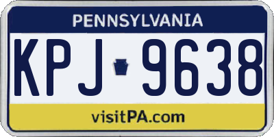 PA license plate KPJ9638