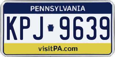 PA license plate KPJ9639