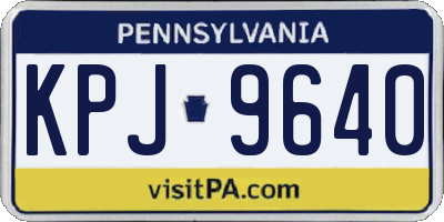 PA license plate KPJ9640