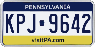 PA license plate KPJ9642