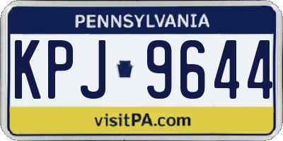 PA license plate KPJ9644