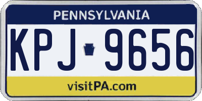 PA license plate KPJ9656