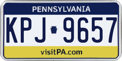 PA license plate KPJ9657