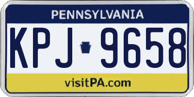 PA license plate KPJ9658