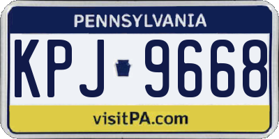 PA license plate KPJ9668