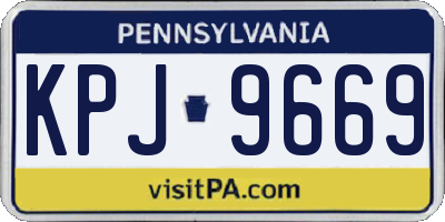 PA license plate KPJ9669