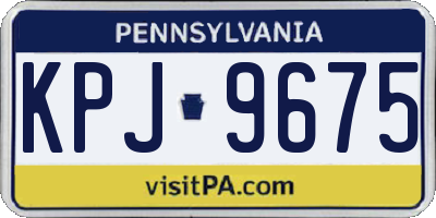 PA license plate KPJ9675