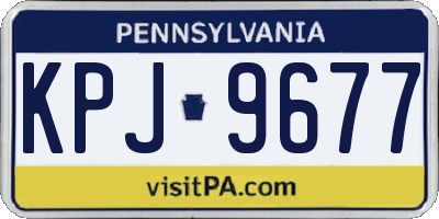 PA license plate KPJ9677