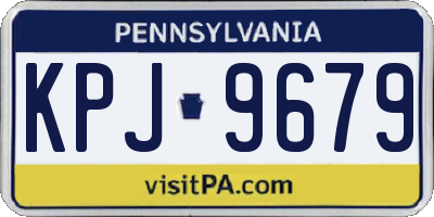 PA license plate KPJ9679