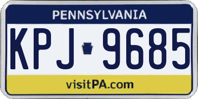 PA license plate KPJ9685
