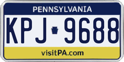 PA license plate KPJ9688