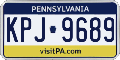 PA license plate KPJ9689