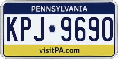 PA license plate KPJ9690