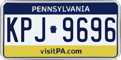 PA license plate KPJ9696