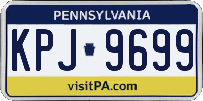 PA license plate KPJ9699
