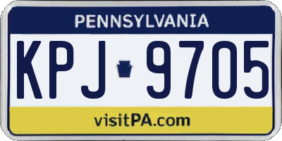 PA license plate KPJ9705