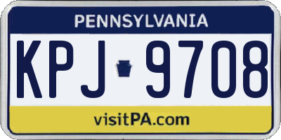 PA license plate KPJ9708