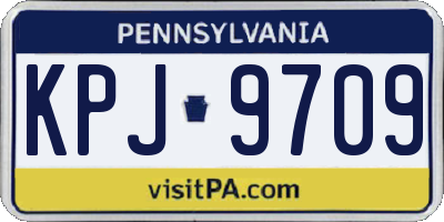PA license plate KPJ9709