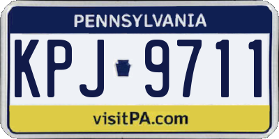 PA license plate KPJ9711