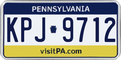 PA license plate KPJ9712