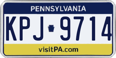 PA license plate KPJ9714