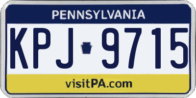 PA license plate KPJ9715