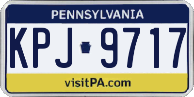 PA license plate KPJ9717
