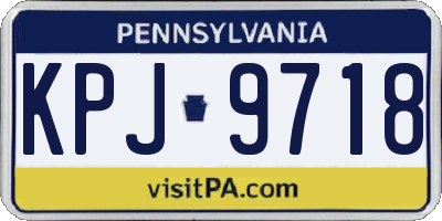 PA license plate KPJ9718