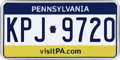 PA license plate KPJ9720