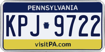 PA license plate KPJ9722