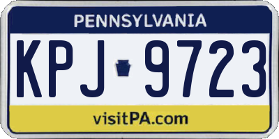 PA license plate KPJ9723