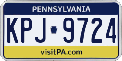 PA license plate KPJ9724