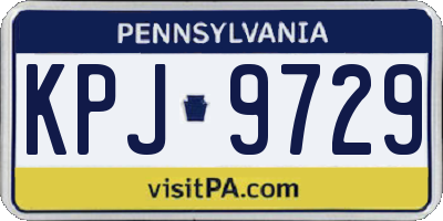 PA license plate KPJ9729