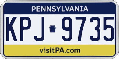PA license plate KPJ9735