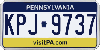 PA license plate KPJ9737