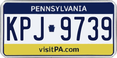 PA license plate KPJ9739
