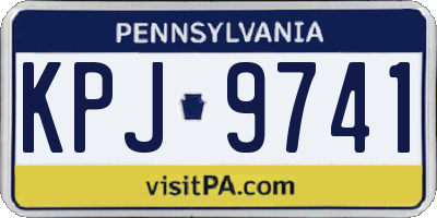 PA license plate KPJ9741