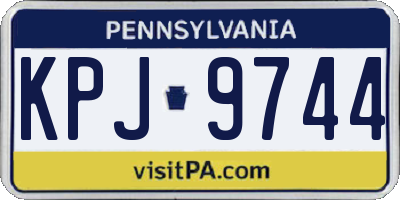 PA license plate KPJ9744