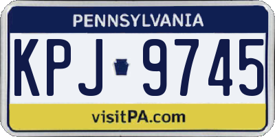 PA license plate KPJ9745