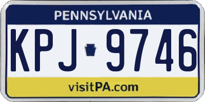 PA license plate KPJ9746