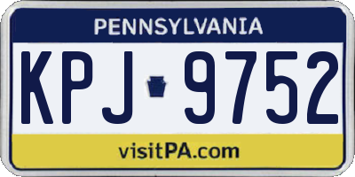 PA license plate KPJ9752