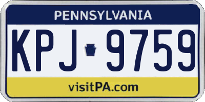 PA license plate KPJ9759