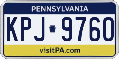 PA license plate KPJ9760
