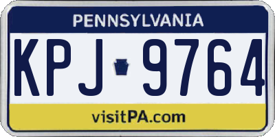 PA license plate KPJ9764