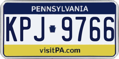 PA license plate KPJ9766