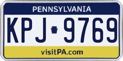 PA license plate KPJ9769